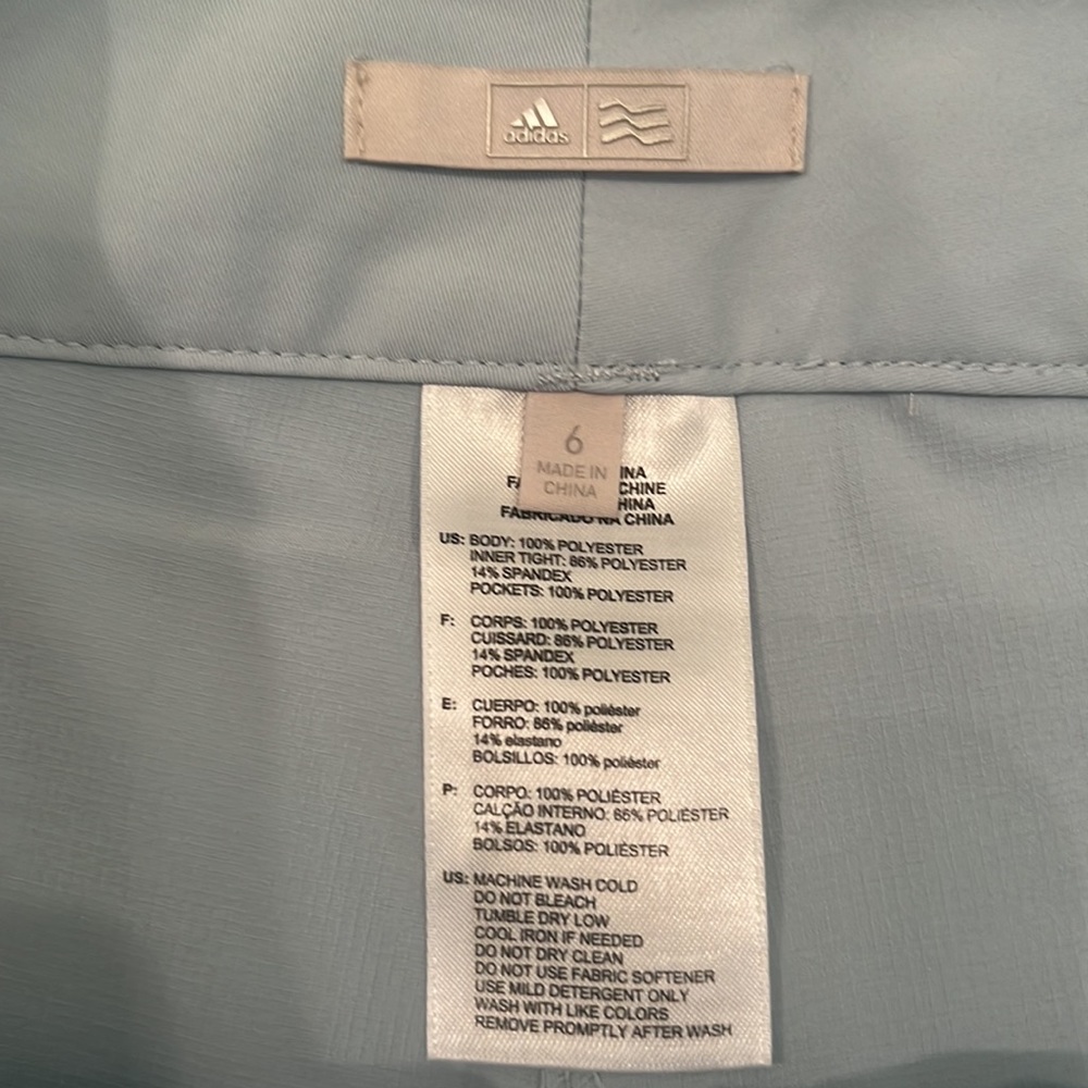 NWT Adidas Soft Blue Golf Skort, Sz 6 - Picture 4 of 5